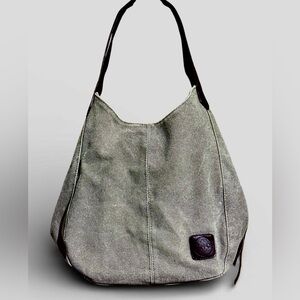 Anniston canvas hobo style gray shoulder bag Women’s purse